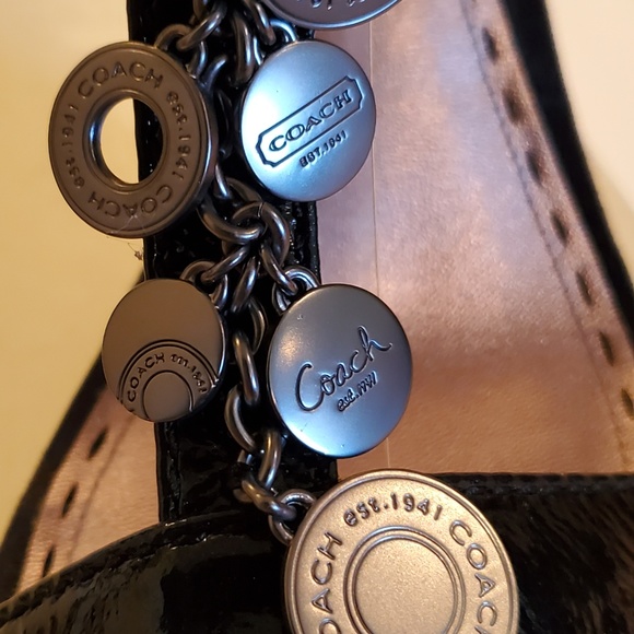 Coach Lucile Black Patent Leather Sandal - Picture 5 of 8